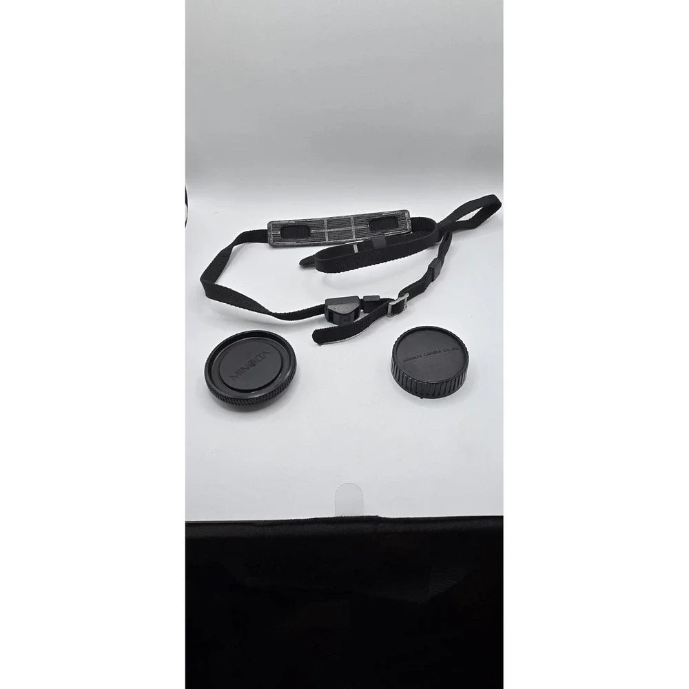 Minolta XG-M SLR Film Camera Black Silver tested Lens, Manuals, Accessories, Bag